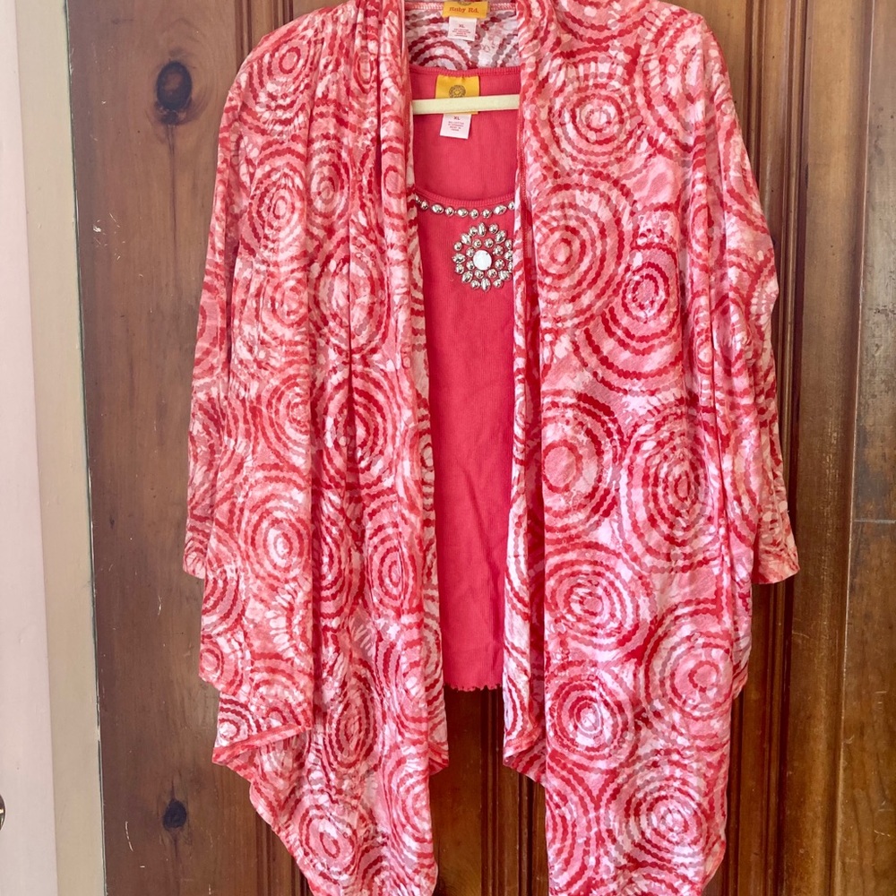 Ruby Rd. Coral Tank and Sweater